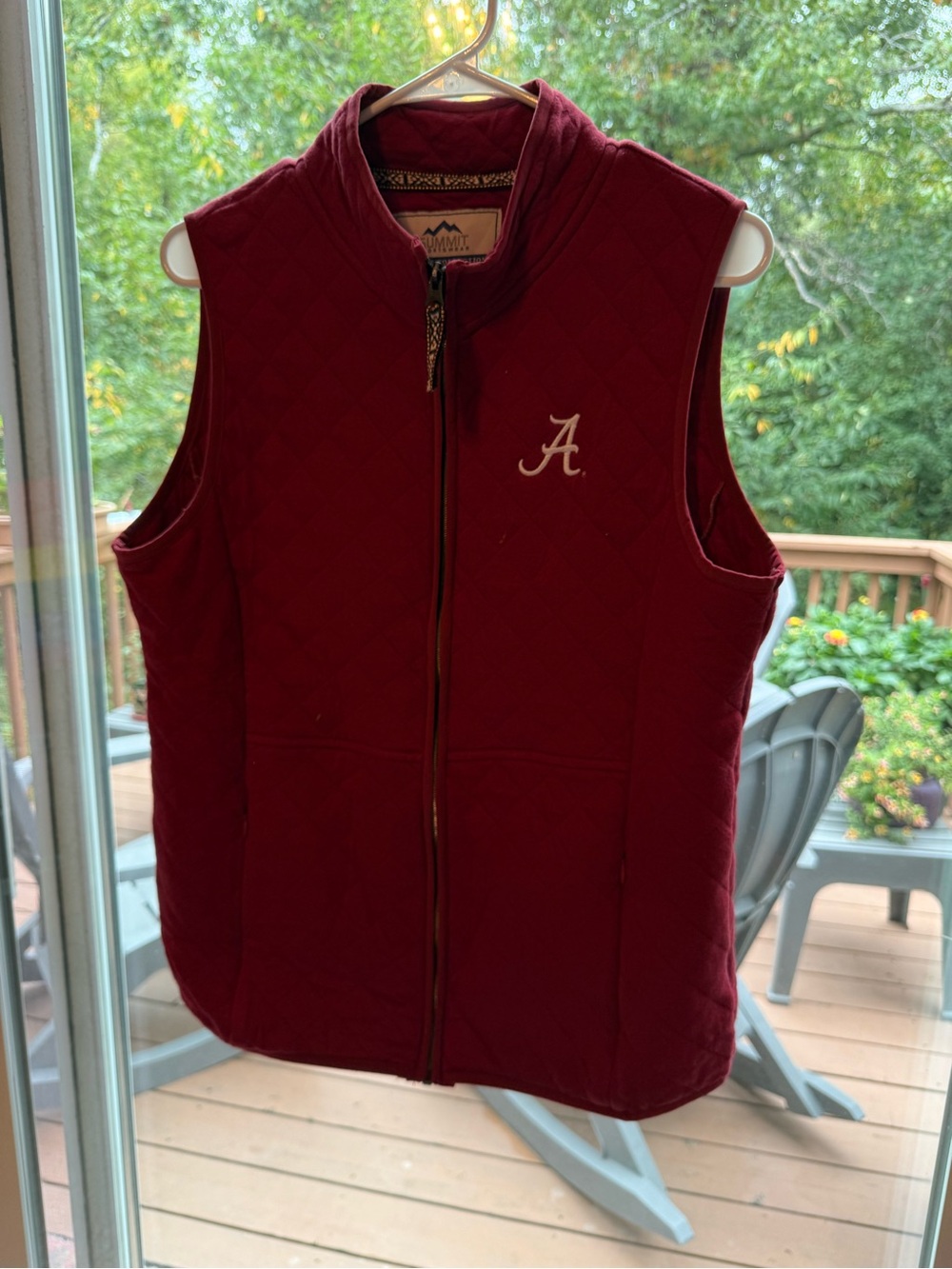 Alabama Quilted Maroon Vest